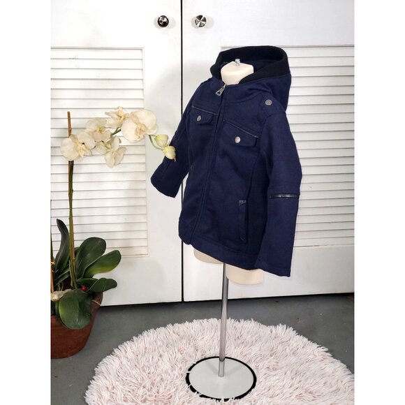 NWT Urban Republic Baby's Navy BlueWool Winter Jacket Size 12 M 1066 - Picture 3 of 13